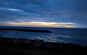 Sonnenuntergang am Strand von Marawila