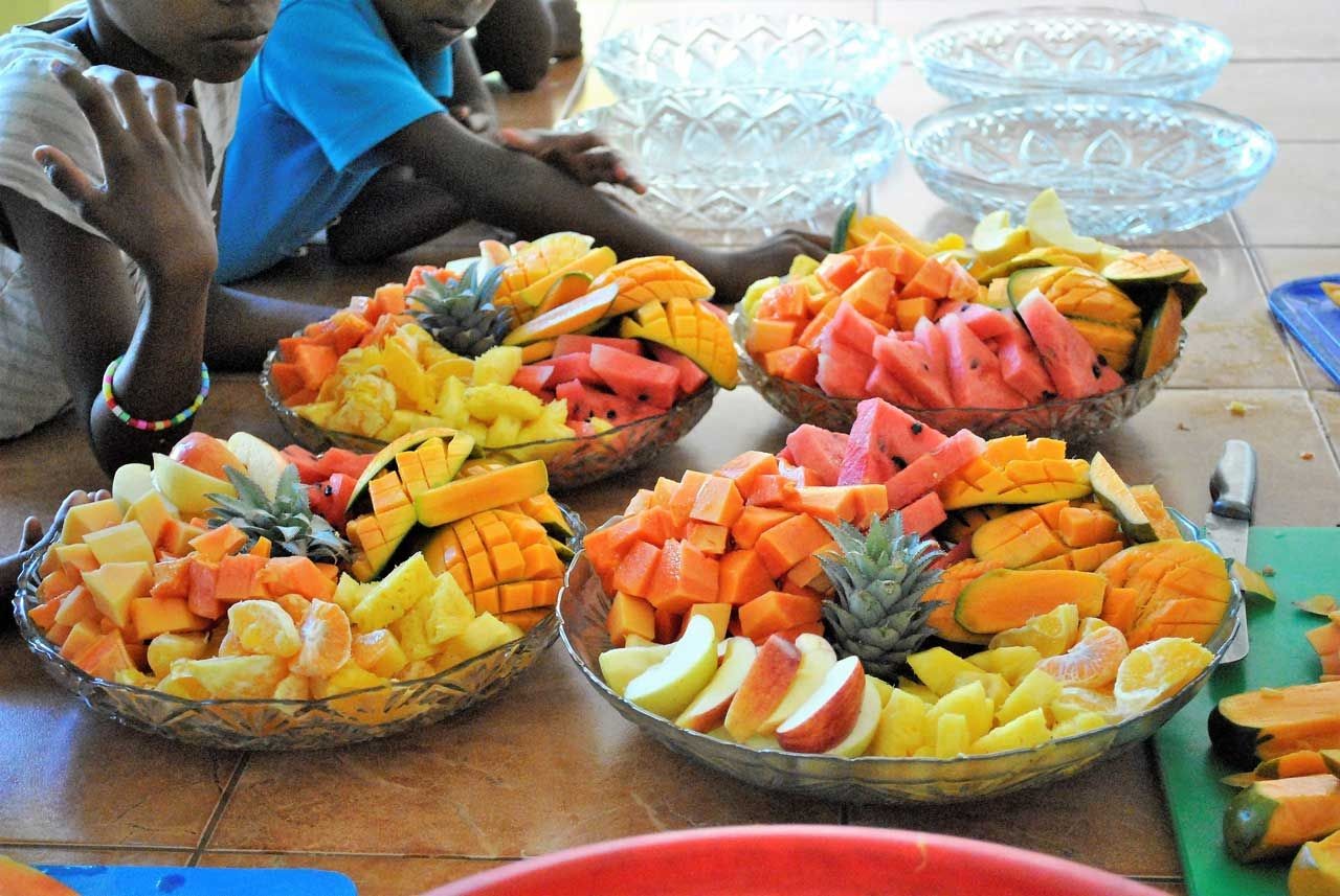 Kindergarten Obstplatte