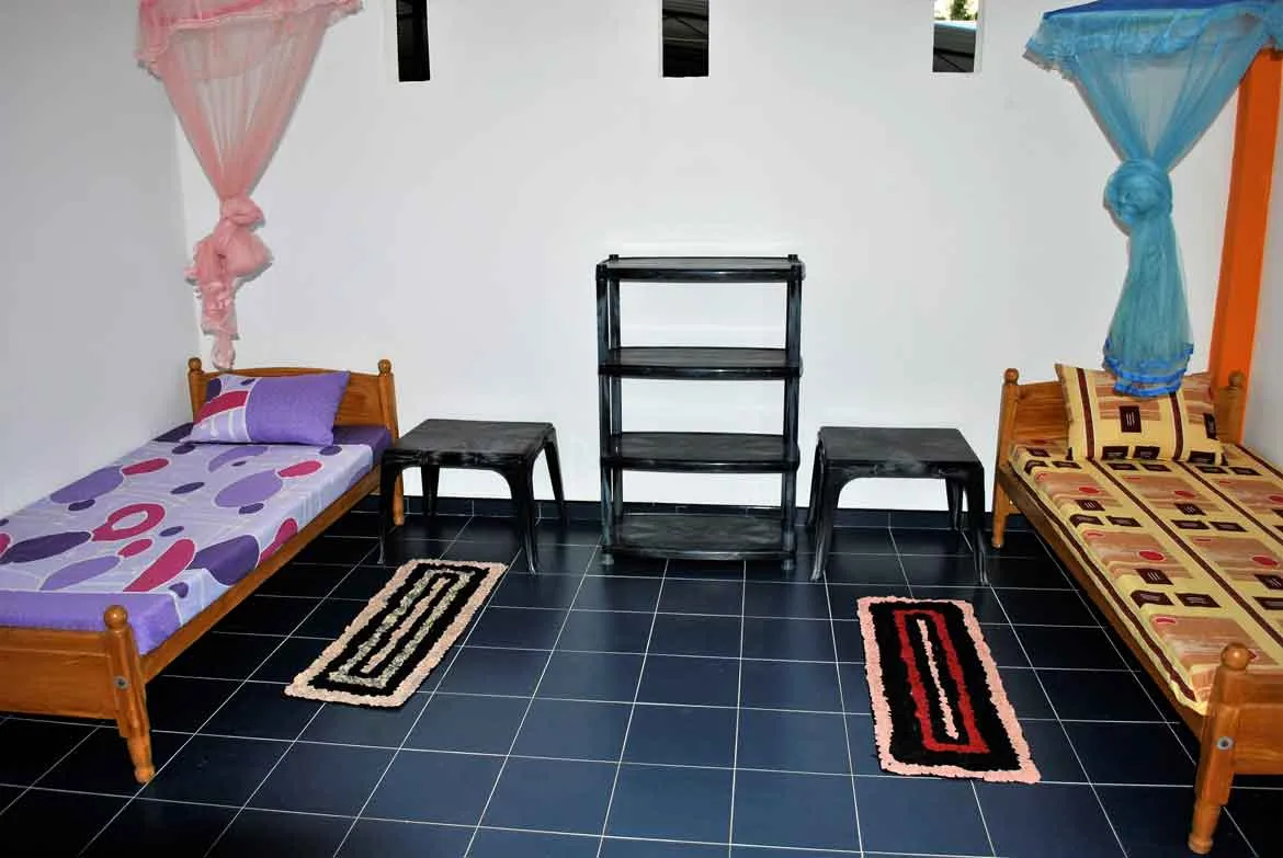 Freiwilligenwohning im Angels Home. Schlafzimmer