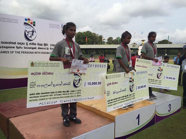 Kumari belegt den 2 Platz der Paralympischen Spiele in Sri Lanka 