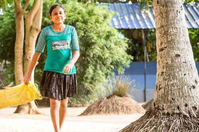 Chethana auf dem Hof