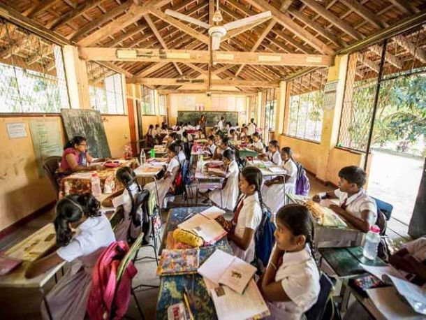 Viele Klassenzimmer grenzen direkt aneinander.