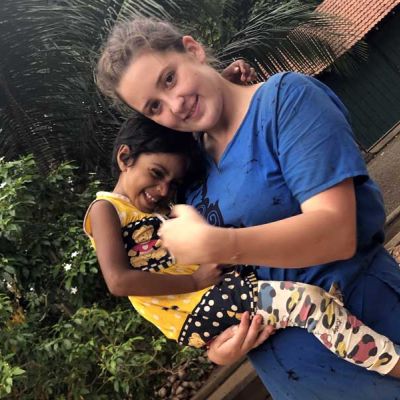 Laura Grünheid im Angels Home in Sri Lanka